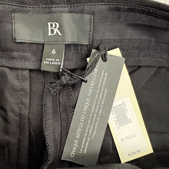 NWT Banana Republic Womens Black Striped Tailored Shorts Size 6 - Picture 4 of 7